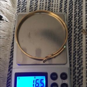 Stamped 10k bracelet gold tone